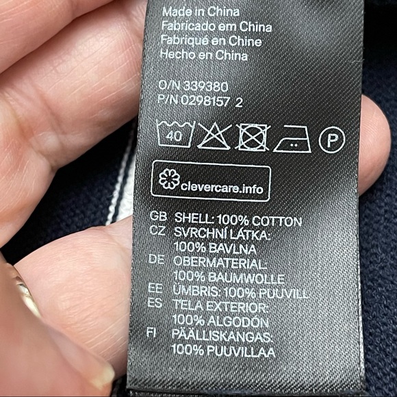 H & M | MEN’S L/S SWEATER | SZ S | DARK BLUE/WHITE | NWOT | - Picture 7 of 7